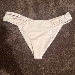 Frankie's Bikinis Cream Bikini Bottom - Size S